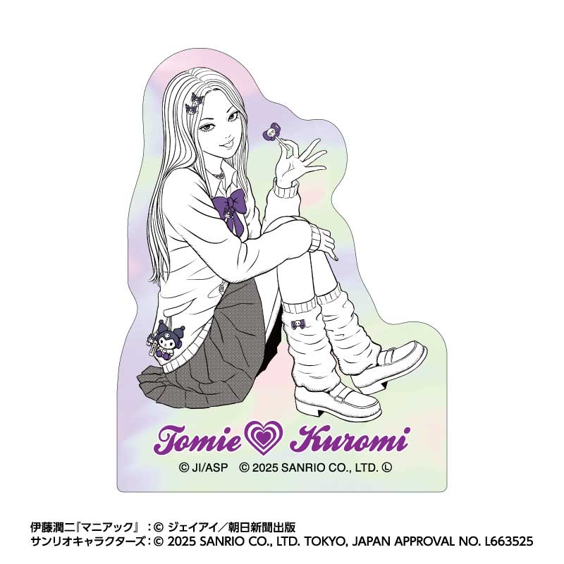 [KUROMI] "Junji Ito & Sanrio Characters Gal Tomie" Aurora Sticker