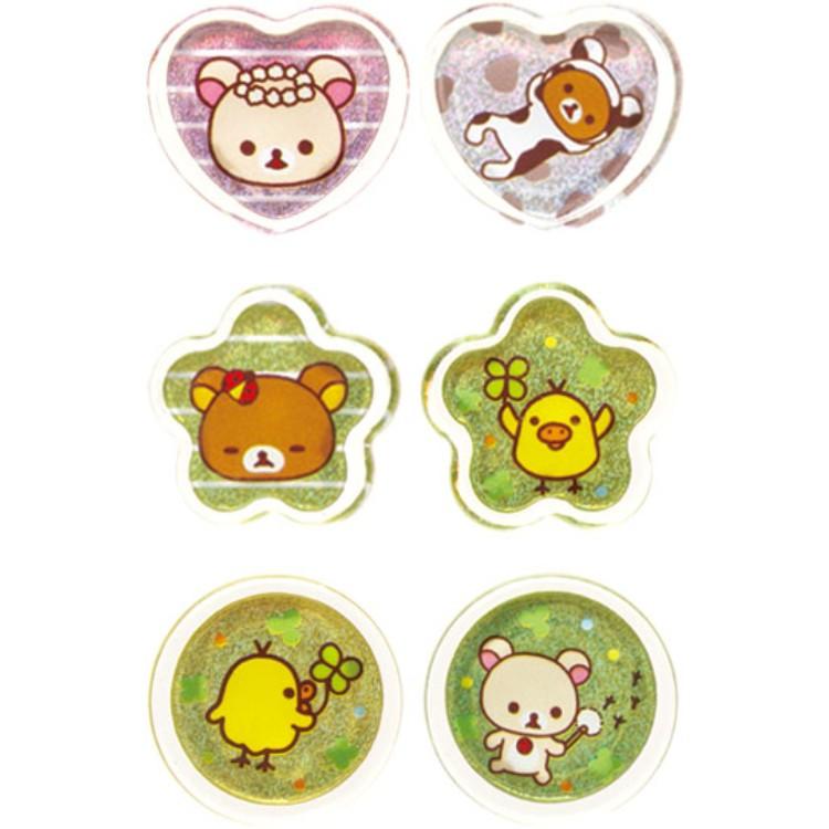 [RILAKKUMA / CLOVER] "San-x" Acrylic Sticker Flakes
