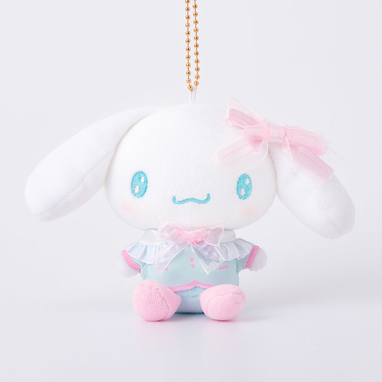 [CINNAMOROLL] "Sanrio Dressed Up Two Colors Coordinated Munyugurumi" Plush Keychain