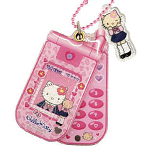 [HELLO KITTY] "Sanrio Style Up" Slide Flip Phone Keychain