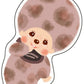 "Monchhichi Leopard" Big Sticker Set