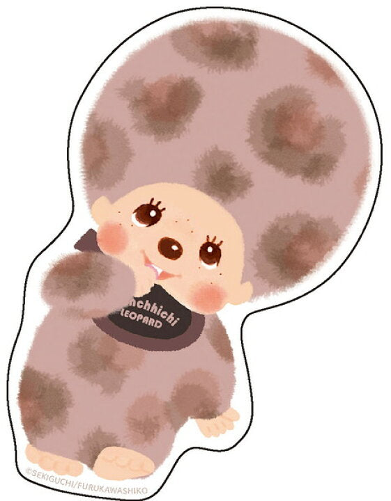 "Monchhichi Leopard" Big Sticker Set