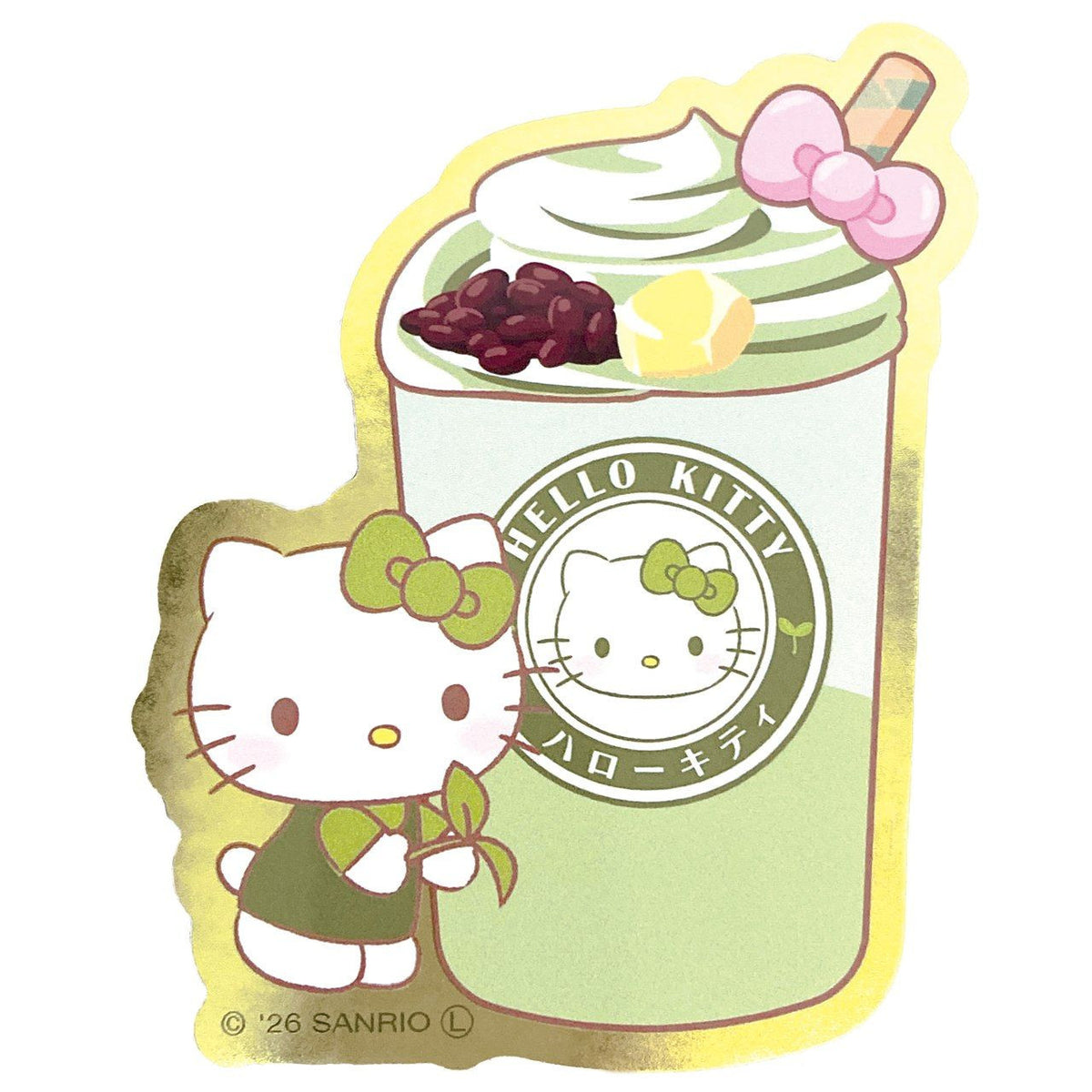 [LATTE] "Hello Kitty Matcha Sweets" Sticker