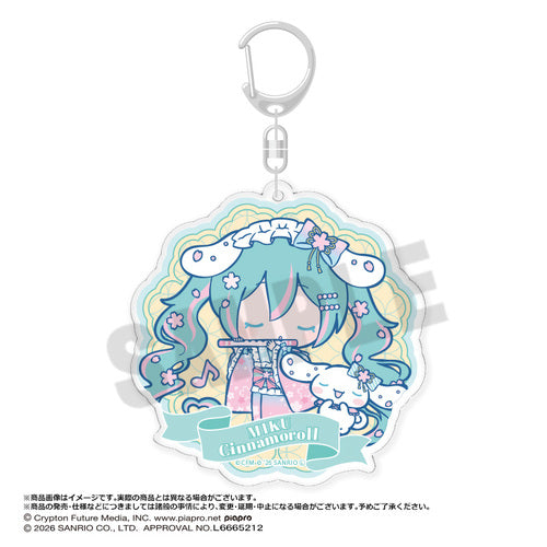[FLUTE] "Hatsune Miku x Cinnamoroll Yumezakura" Big Round Acrylic Keychain