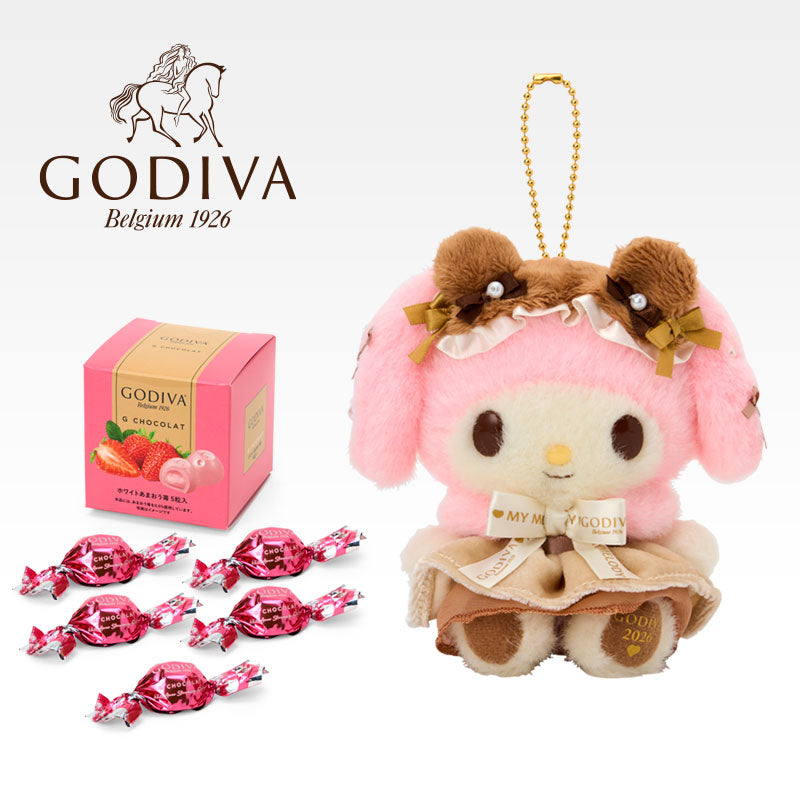 [MY MELODY] "Godiva x Sanrio" Gift Set Plush Keychain