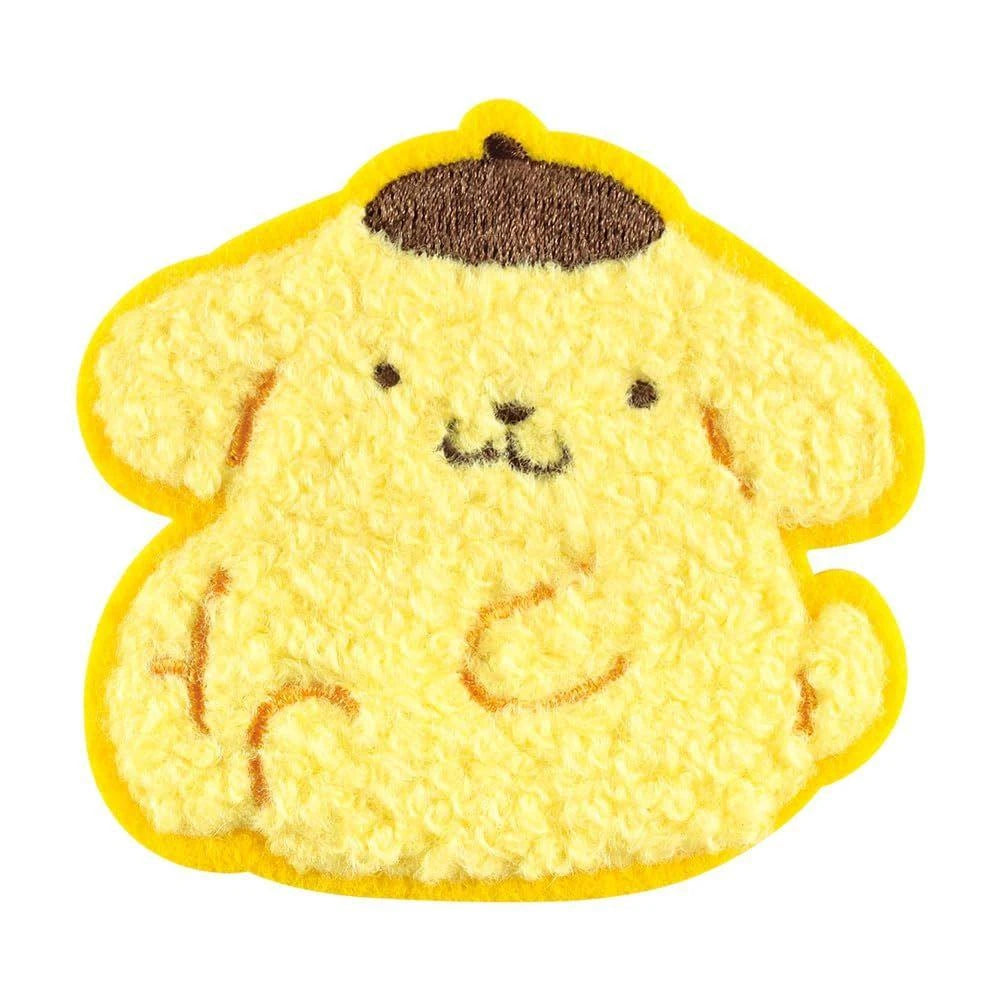 [POMPOMPURIN] "Sanrio Sitting Cutely Mokomoko" Embroidered Sticker