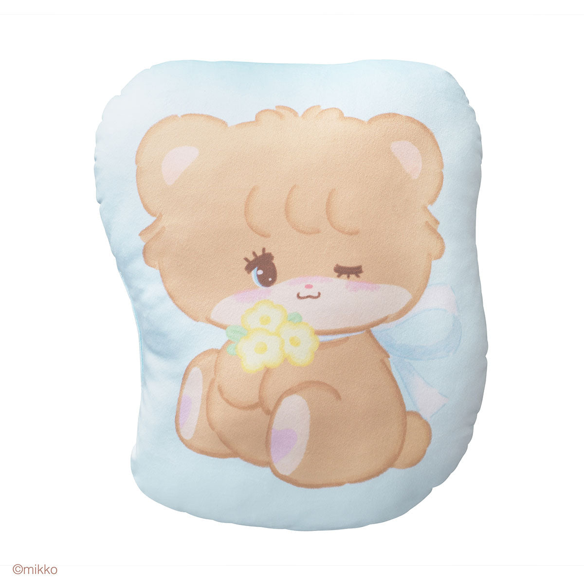 [LATTE] "Mikko Illustrations Playing In a Flower Field" Die-cut Cushion