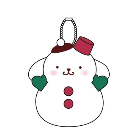 [POMPOMPURIN / SNOWMAN] "Sanrio Christmas" Plush Keychain