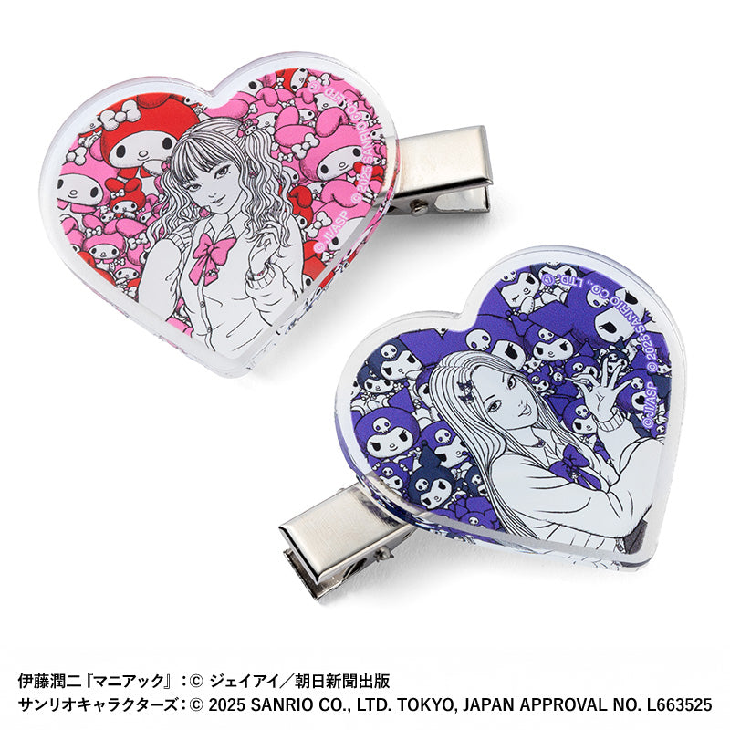 "Junji Ito & Sanrio Characters Gal Tomie" Hair Clip Set