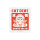 [CAT DIVE] "Mofusand BOARD SHARK!" Die-Cut Sticker
