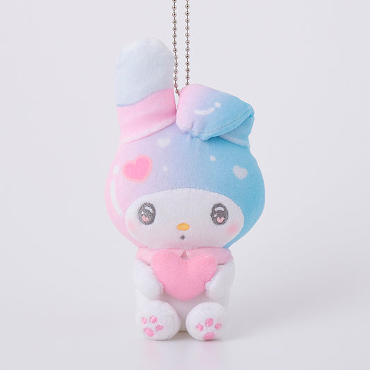 [CIDER SPARKLE] "My Melody Girly Pop Heart Munyugurumi" Plush Keychain