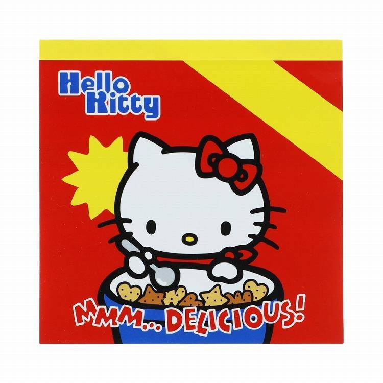 [RED] "Hello Kitty Stationery" Square Memo