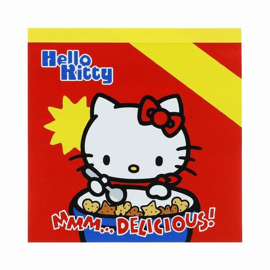 [RED] "Hello Kitty Stationery" Square Memo