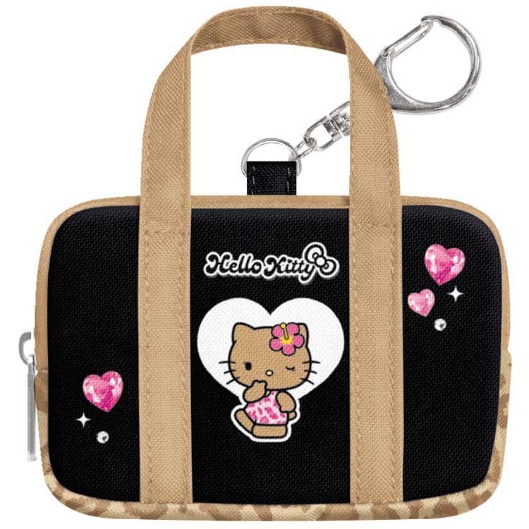 [HELLO KITTY / BLACK] "Sanrio School Bag Style" Mini Bag Keychain