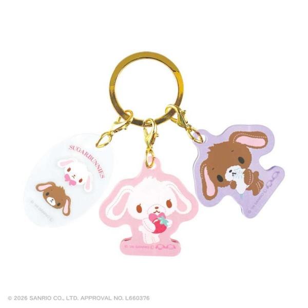 "Sugarbunnies" Triple Charm Keychain