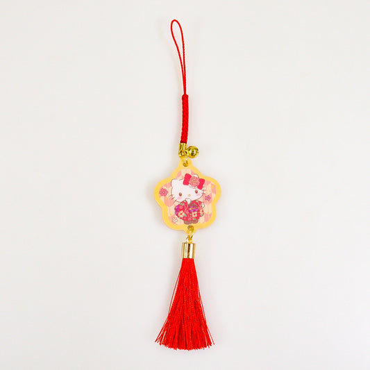 [HELLO KITTY] "Sanrio Japanese Heart Romance" Netsuke Acrylic Keychain
