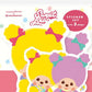 "Monchhichi Sweet Lollipop" Big Sticker Set