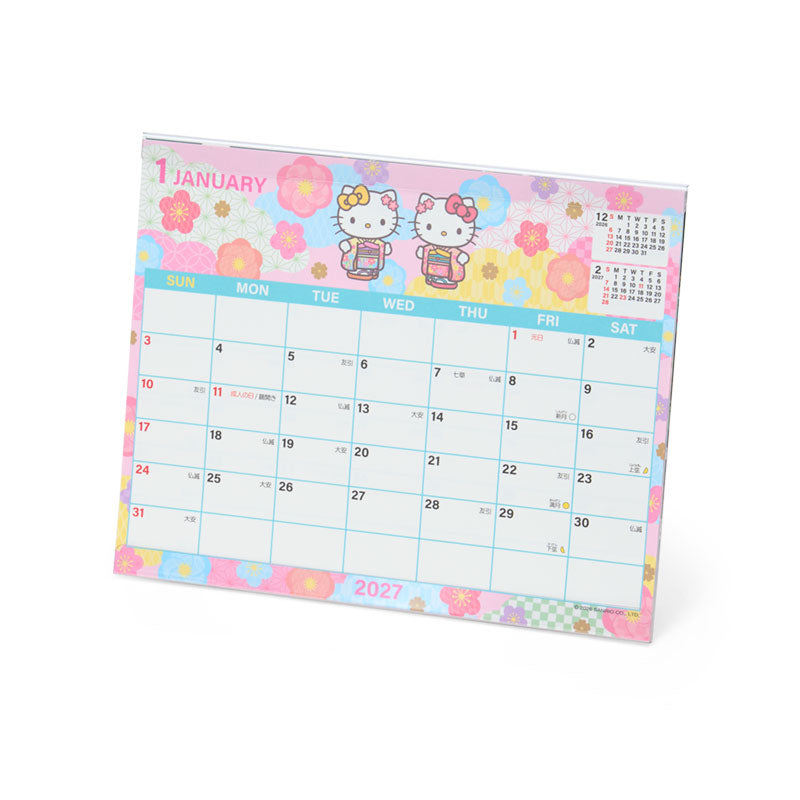 [HELLO KITTY] "Sanrio" 2027 Sheet Calendar