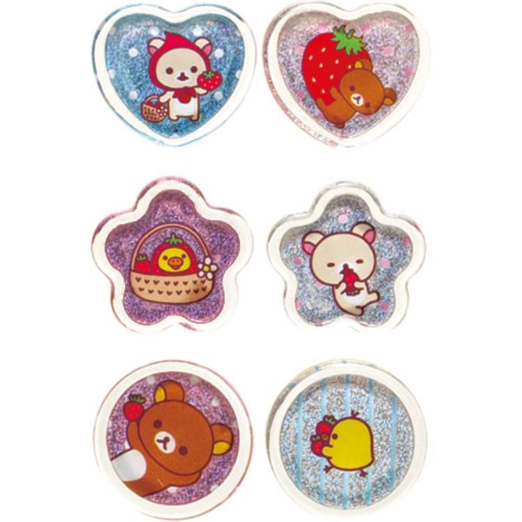 [RILAKKUMA / STRAWBERRY] "San-x" Acrylic Sticker Flakes