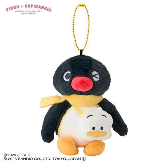 [PEKKLE] "Pingu x Sanrio Hapidanbui" Plush Keychain