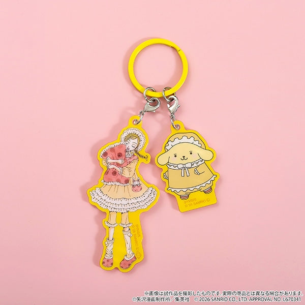 [POMPOMPURIN] LIMITED "Gokinjo Monogatari x Sanrio POP UP STORE" Double Charm Keychain