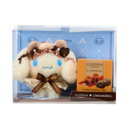 [CINNAMOROLL] "Godiva x Sanrio" Gift Set Plush Keychain