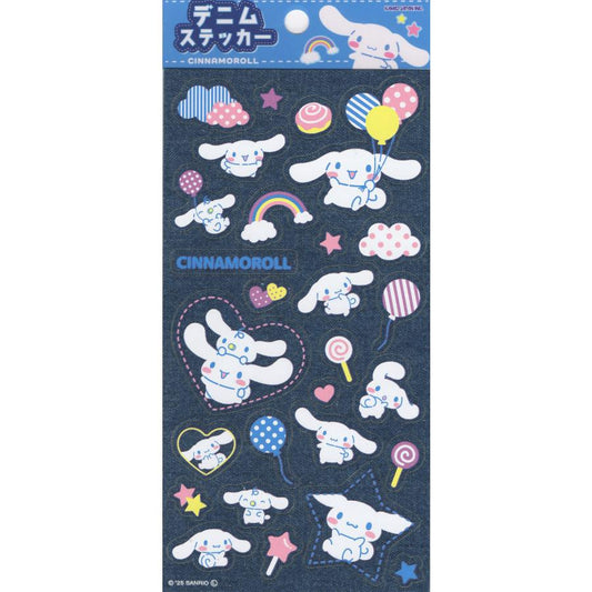 [CINNAMOROLL] "Sanrio Denim" Sticker Sheet