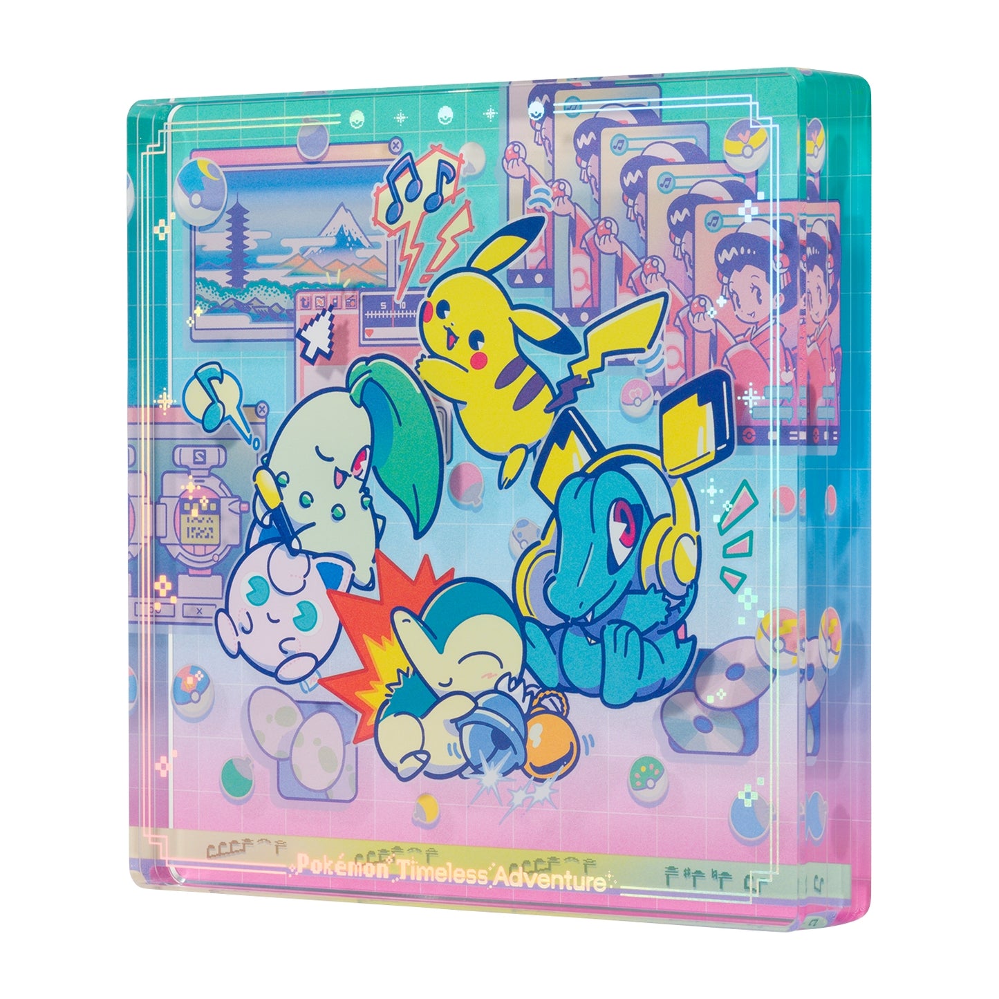 "Pokemon Timeless Adventure Johto" Acrylic Block