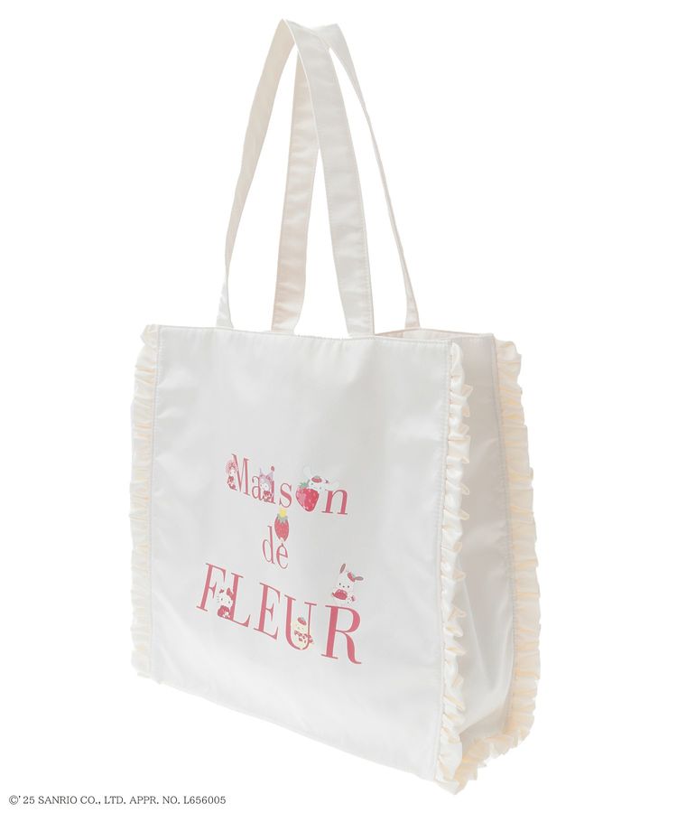 "Sanrio x Maison de FLEUR Ichigo Shinbun" Frill Tote Bag