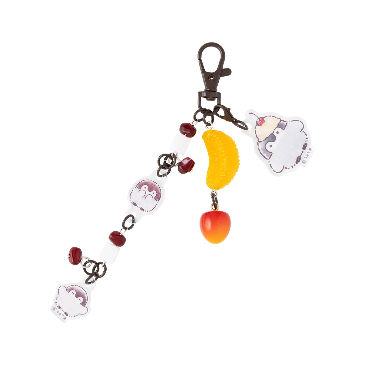 "Koupenchan Hanamaru Anmitsu Shop" Acrylic Keychain with Beads