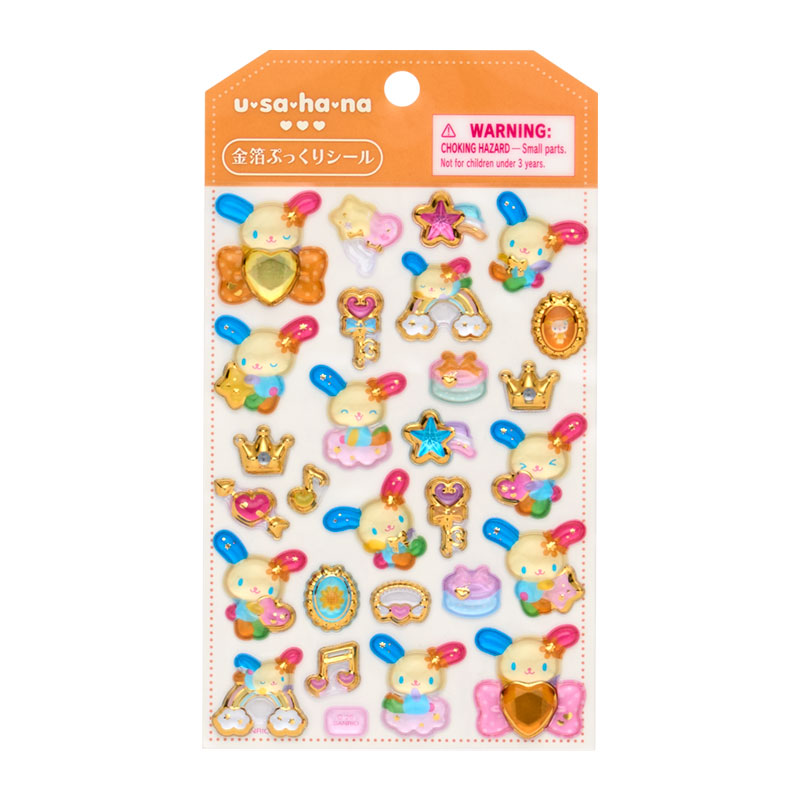 [USAHANA] "Sanrio Seal Friends" Gold Foil Sticker Sheet