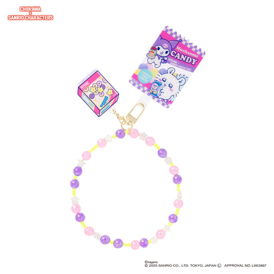 [KUROMI / MOMONGA] "Chiikawa x Sanrio Supermarket" Strap Keychain