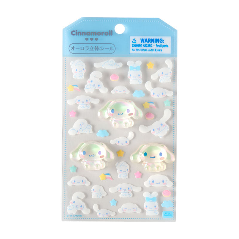 [CINNAMOROLL] "Sanrio Seal Friends" Aurora 3D Sticker Sheet