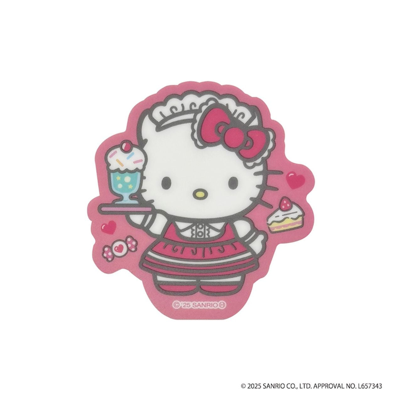 [RED] "Hello Kitty Maid" Die-cut Sticker