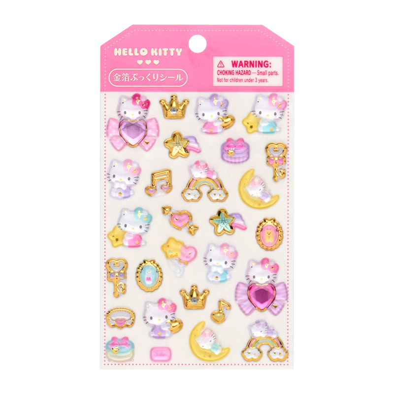 [HELLO KITTY] "Sanrio Seal Friends" Gold Foil Sticker Sheet