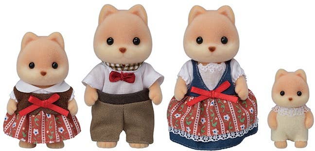 [CARAMEL DOG FAMILY] Sylvanian Families" Figure Set