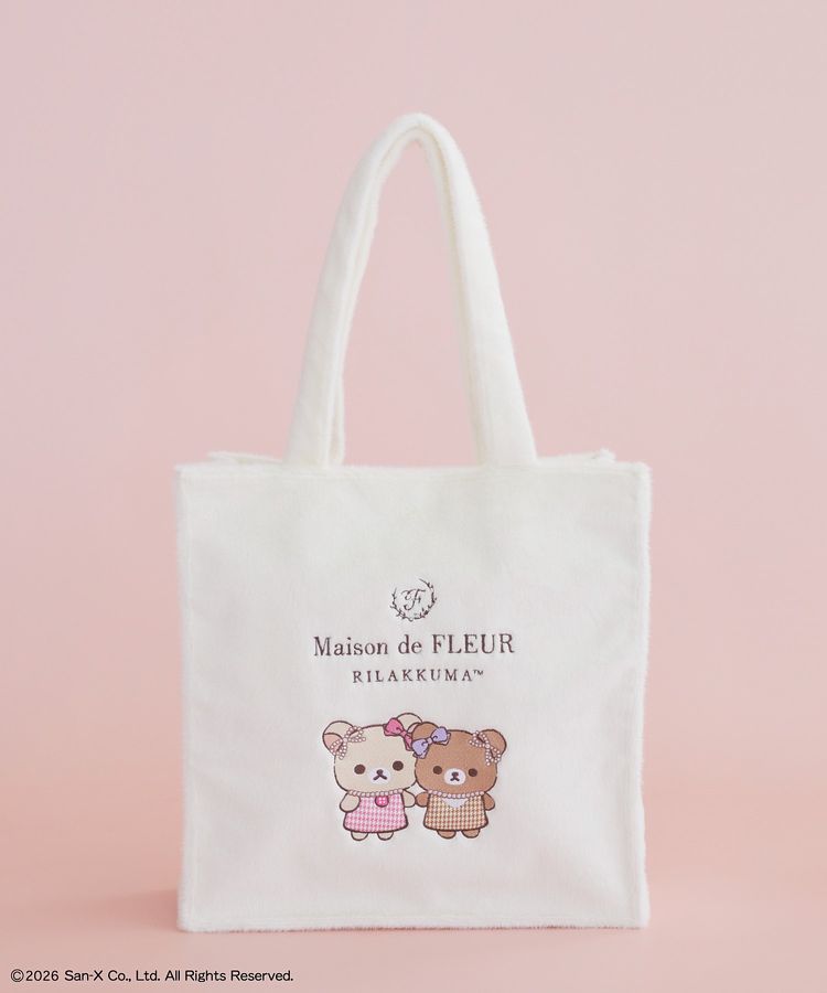 [IVORY] "Maison de FLEUR x Rilakkuma" Square Tote Bag