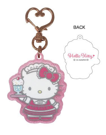 "Hello Kitty Maid" Glitter Acrylic Keychain