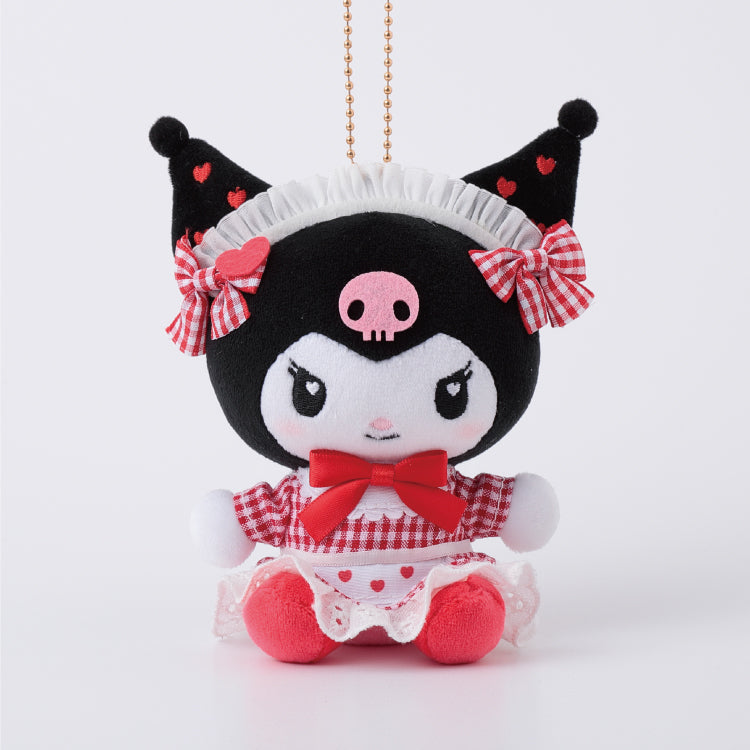 "Kuromi Tokimeki Maid" Plush Keychain