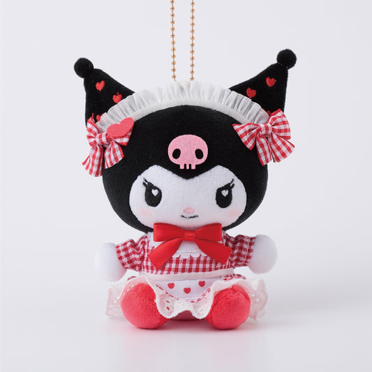 "Kuromi Tokimeki Maid" Plush Keychain