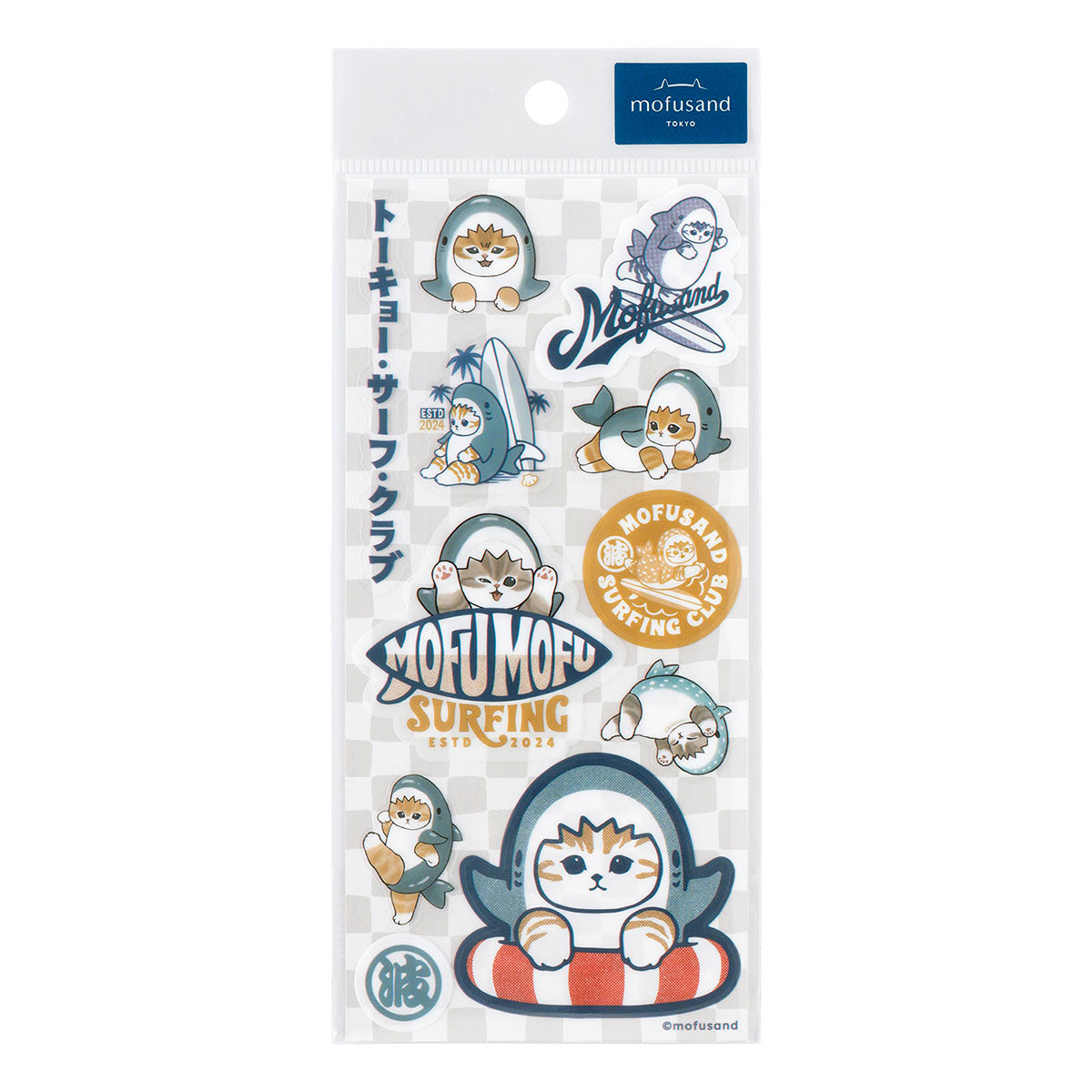 [MOFUMOFU SURFING] "Mofusand BOARD SHARK!" Sticker Sheet