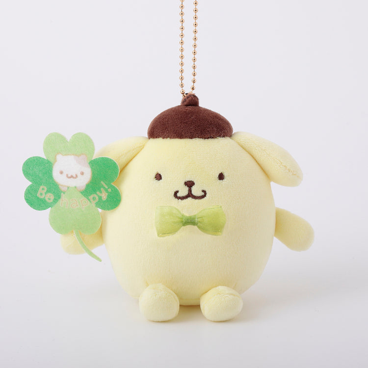 [POMPOMPURIN] "Pompompurin Clover" Plush Keychain