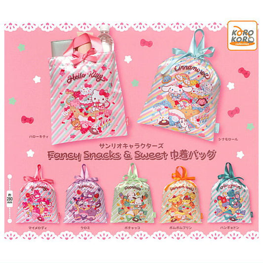 *GACHAPON* "Sanrio Fancy Snacks & Sweet Drawstring Bag"