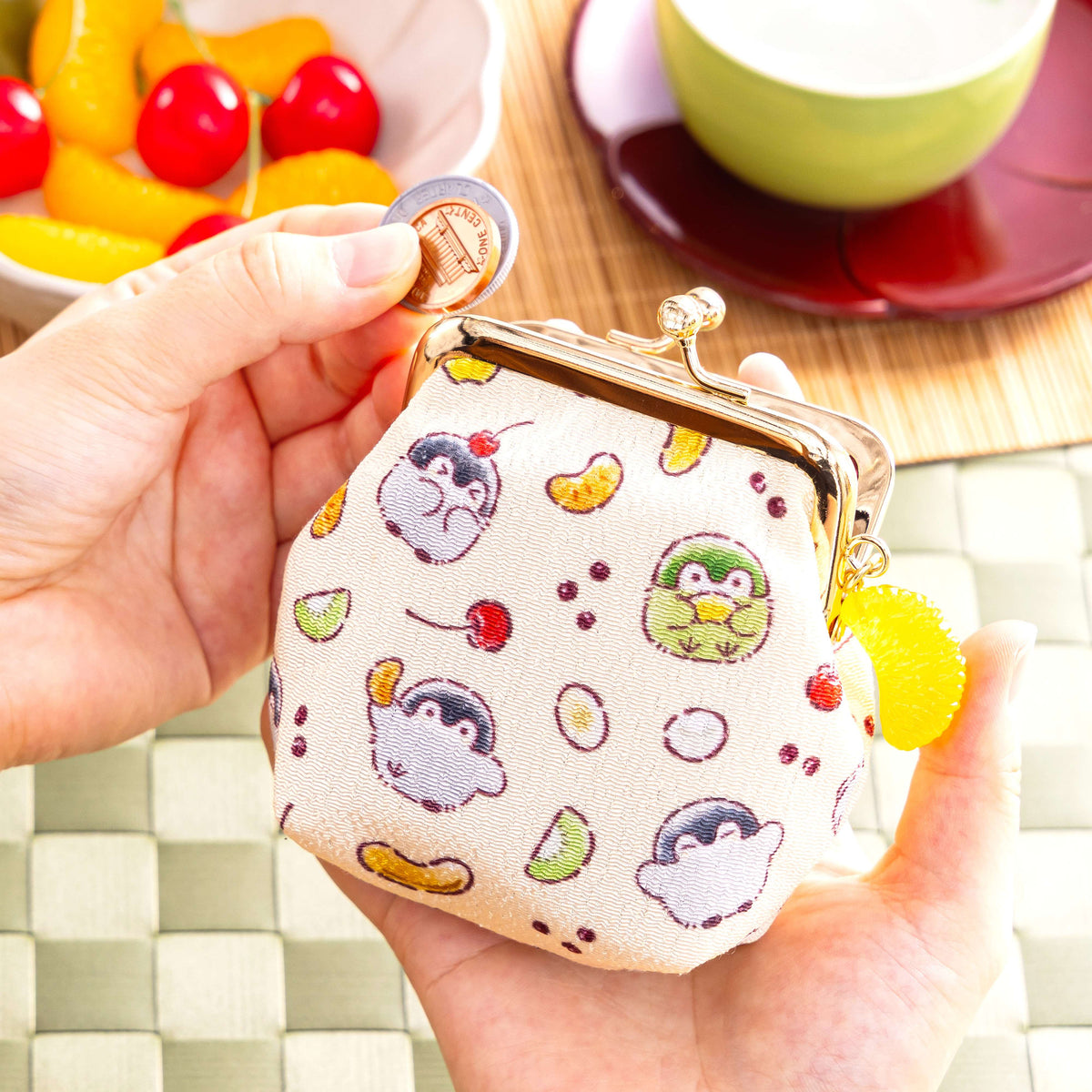 "Koupenchan Hanamaru Anmitsu Shop" Clasp Coin Pouch