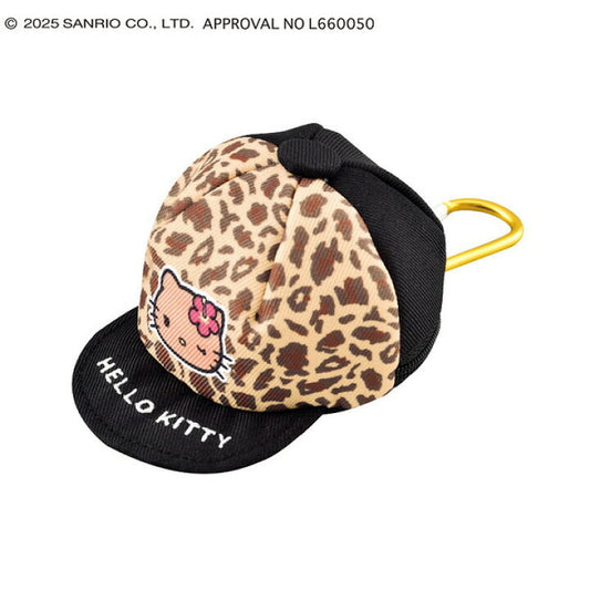 [HELLO KITTY / LEOPARD] "Sanrio Mini Cap" Keychain