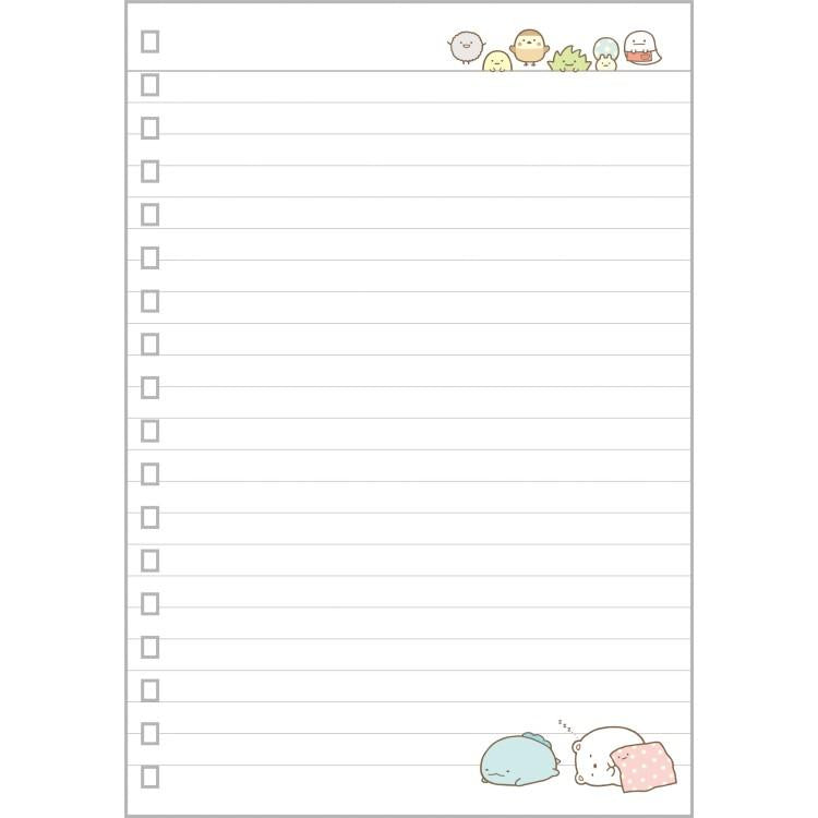 [BED] "Sumikko Gurashi Night Routine" B6 Notebook