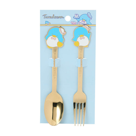 "Tuxedo Sam Cafe" Spoon and Fork Set