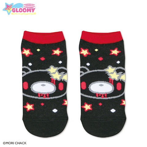 [RED / FACE] AVAIL "GLOOMY The Naughty Grizzly" Socks