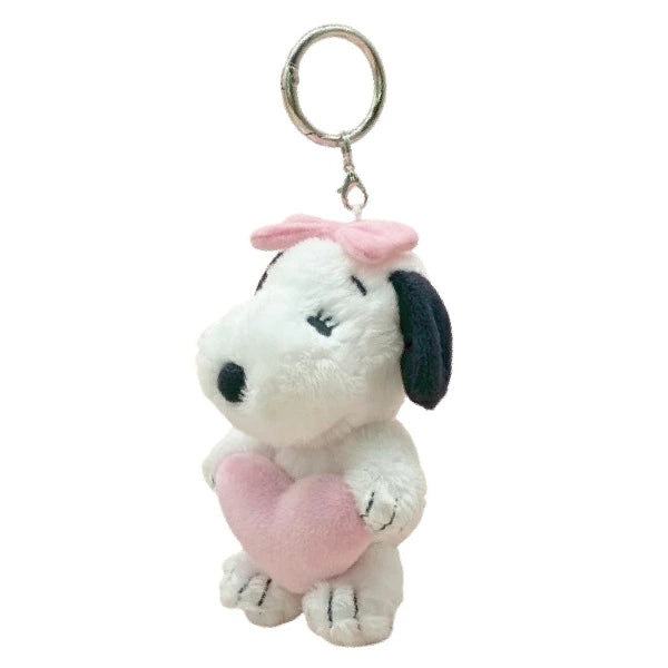 "Snoopy Belle Heart" Plush Keychain