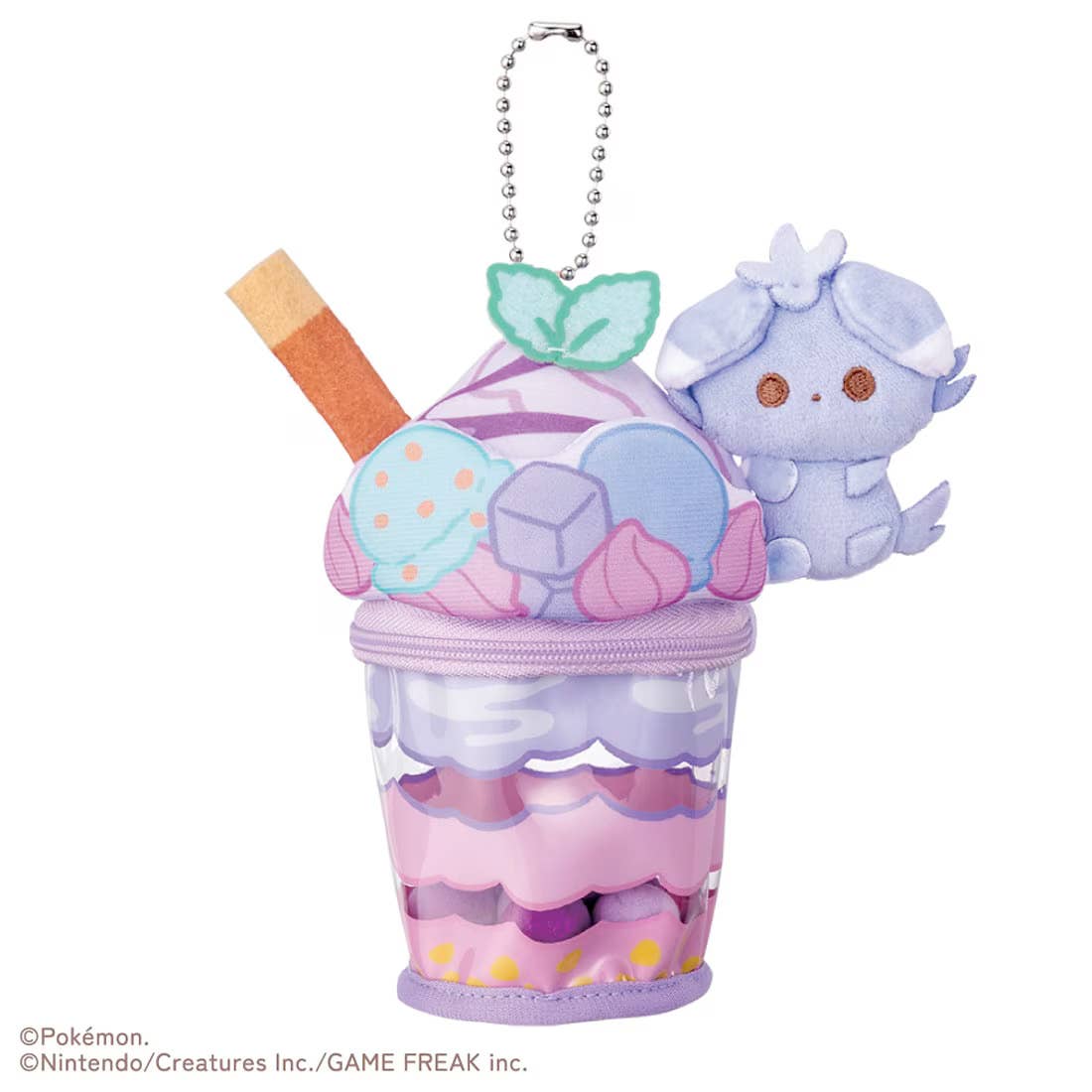 [ESPURR] "Pokemon Pokepeace Blueberry Parfait" Plush Keychain